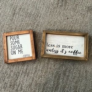Kitchen signs.